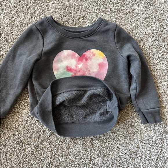 Garanimals Toddler Girl Tie-Dye Heart Sweatshirt Activewear long top- Size 2T - Picture 4 of 6